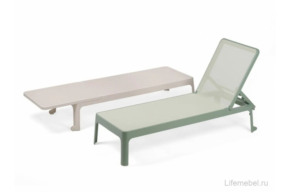 Шезлонг-лежак пластиковый Plano мятный