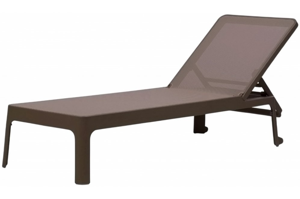 Шезлонг-лежак пластиковый Plano табак