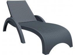 Шезлонг пластиковый Fiji антрацит