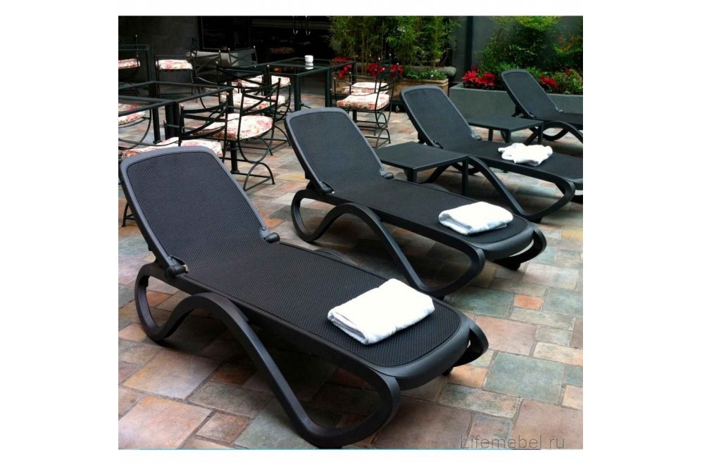 Шезлонг Omega антрацит