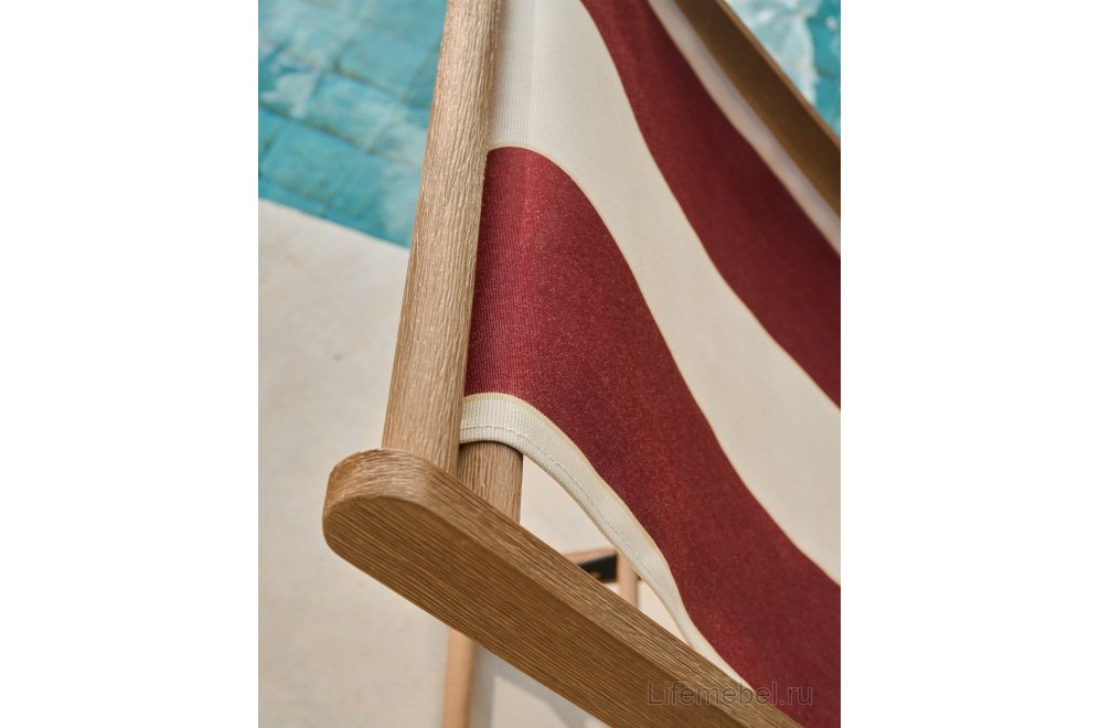 Шезлонг Vilara бордовый / бежевый
