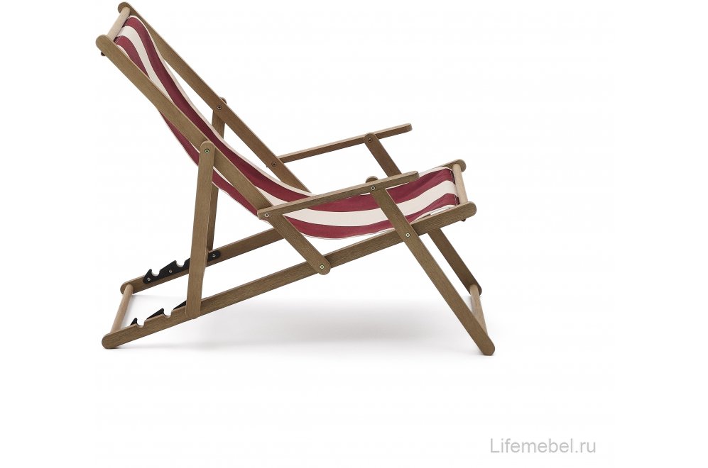 Шезлонг Vilara бордовый / бежевый
