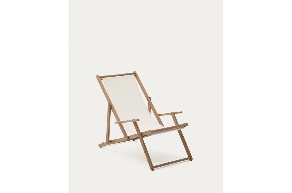 Шезлонг Vilara натуральный / белый