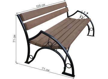 Скамейка Шарики 1 м