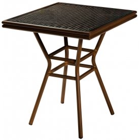 Металлический стол Патонг Glass Rattan