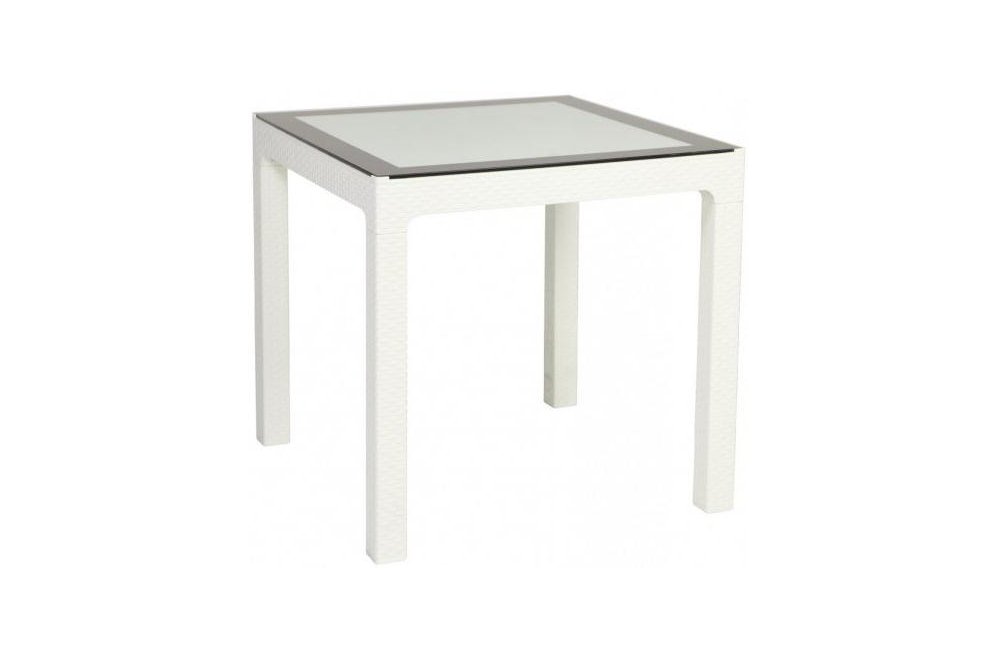 Пластиковый стол Arizona 80х80 белый