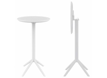 Стол пластиковый барный складной Sky Folding Bar Table 60 белый