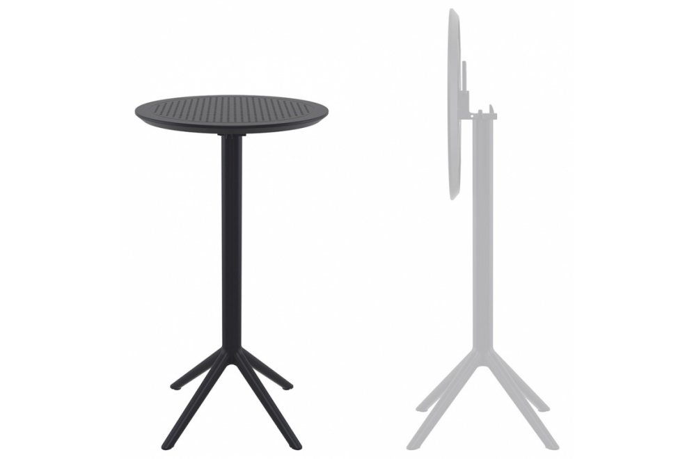 Стол пластиковый барный складной Sky Folding Bar Table 60 черный
