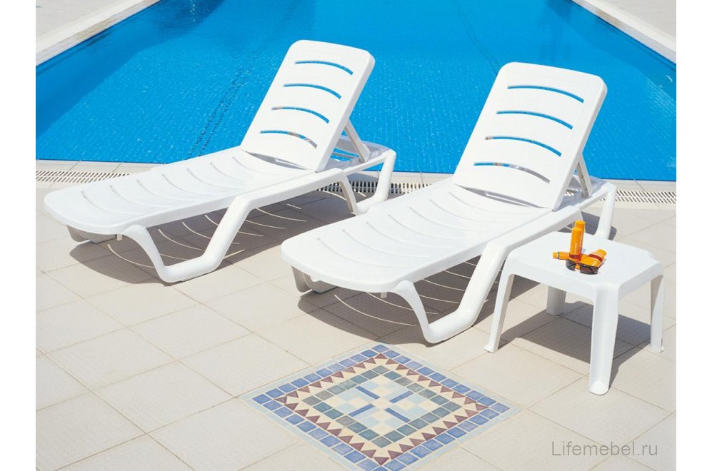 Пластиковый стол приставной Zambak белый