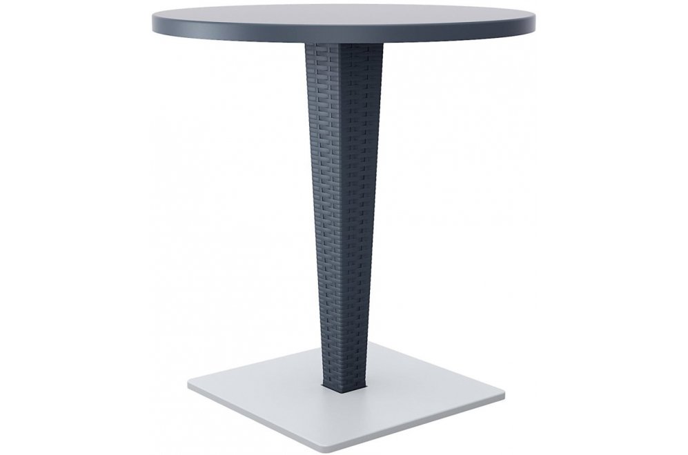Пластиковый стол Riva антрацит плетеный