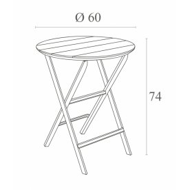 Стол пластиковый Helen Folding Table Ø60