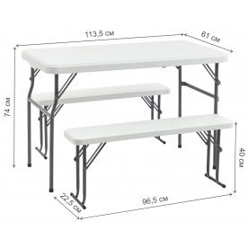 Стол с лавками Соннет