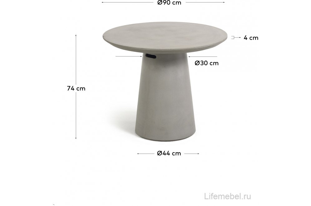 Столик журнальный садовый Itai серый