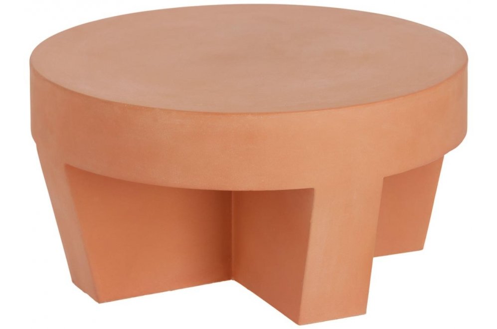 Столик журнальный садовый Vilena круглый терракотовый