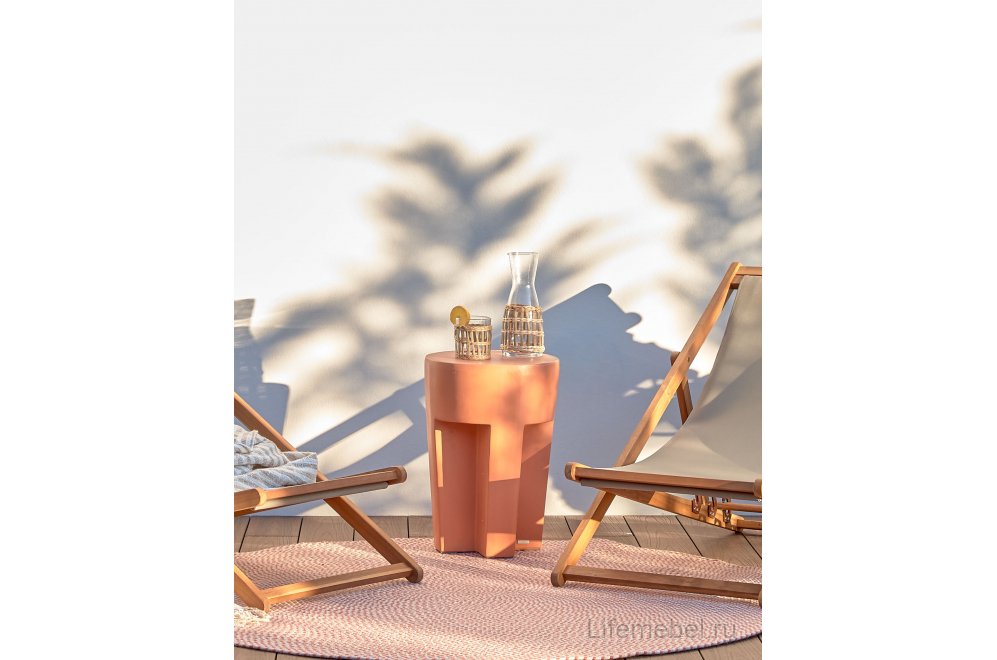 Столик журнальный садовый Vilena терракотовый