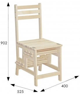 Деревянный стул-стремянка Массив