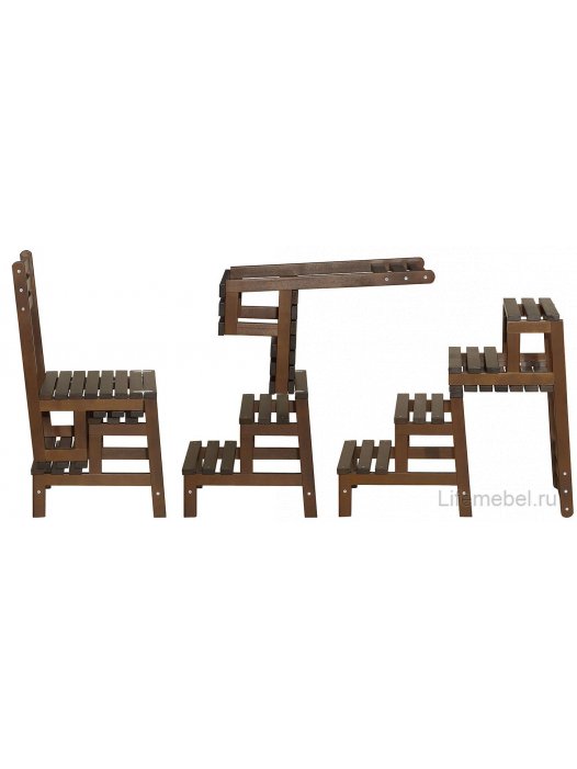 Деревянный стул-стремянка Массив орех