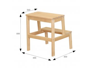 Деревянный табурет-стремянка Массив