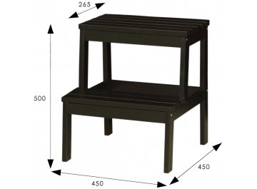 Деревянный табурет-стремянка Массив