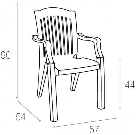 Пластиковое кресло Classic зеленое