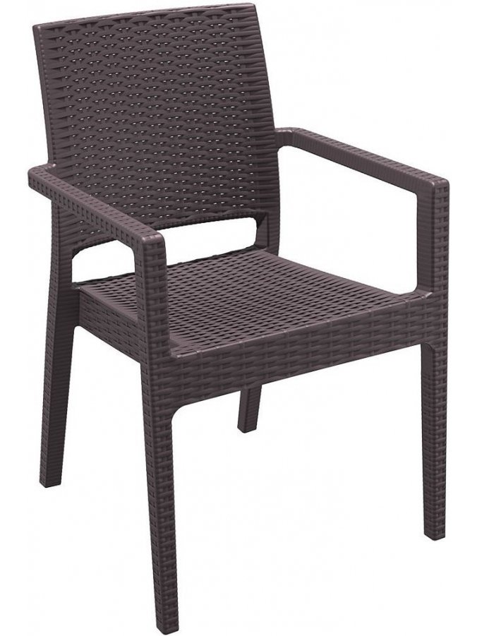 Пластиковое кресло Ibiza коричневое