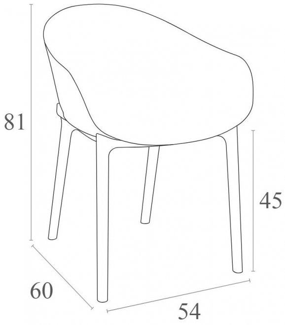 Пластиковое кресло Sky белое