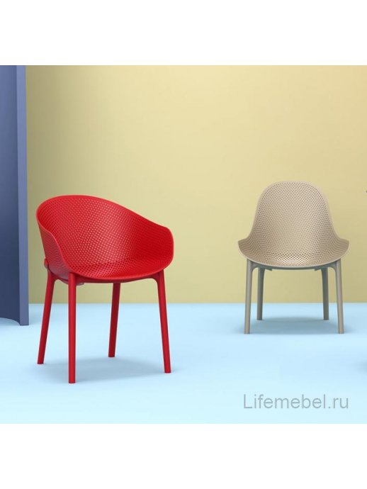 Пластиковое кресло Sky красное