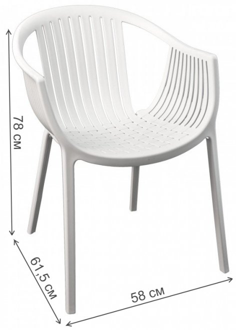 Пластиковое кресло Tatami белое