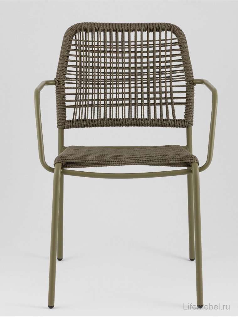 Металлический стул Люмена зелёный