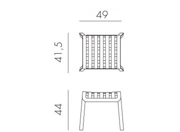 Пластиковый табурет Poggio