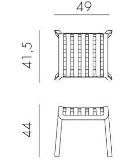 Пластиковый табурет Poggio