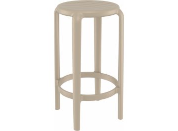 Табурет пластиковый полубарный Tom Bar 65 бежевый