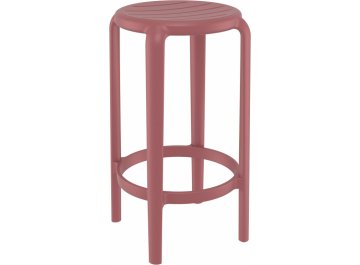 Табурет пластиковый полубарный Tom Bar 65 марсала