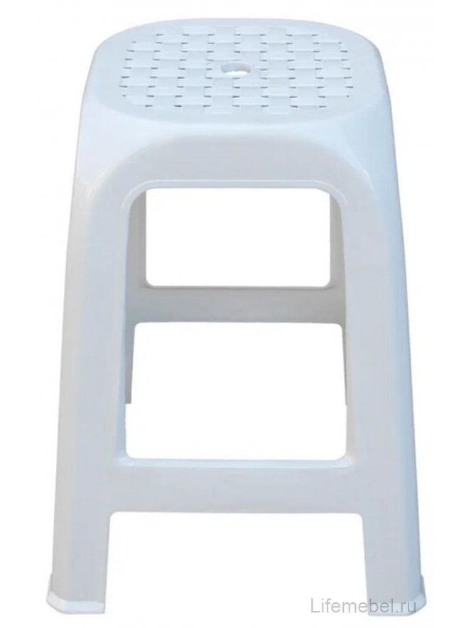 Пластиковый табурет Стиль белый