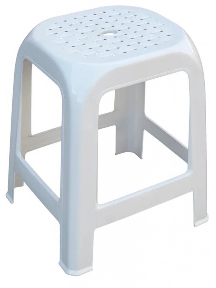 Пластиковый табурет Стиль белый