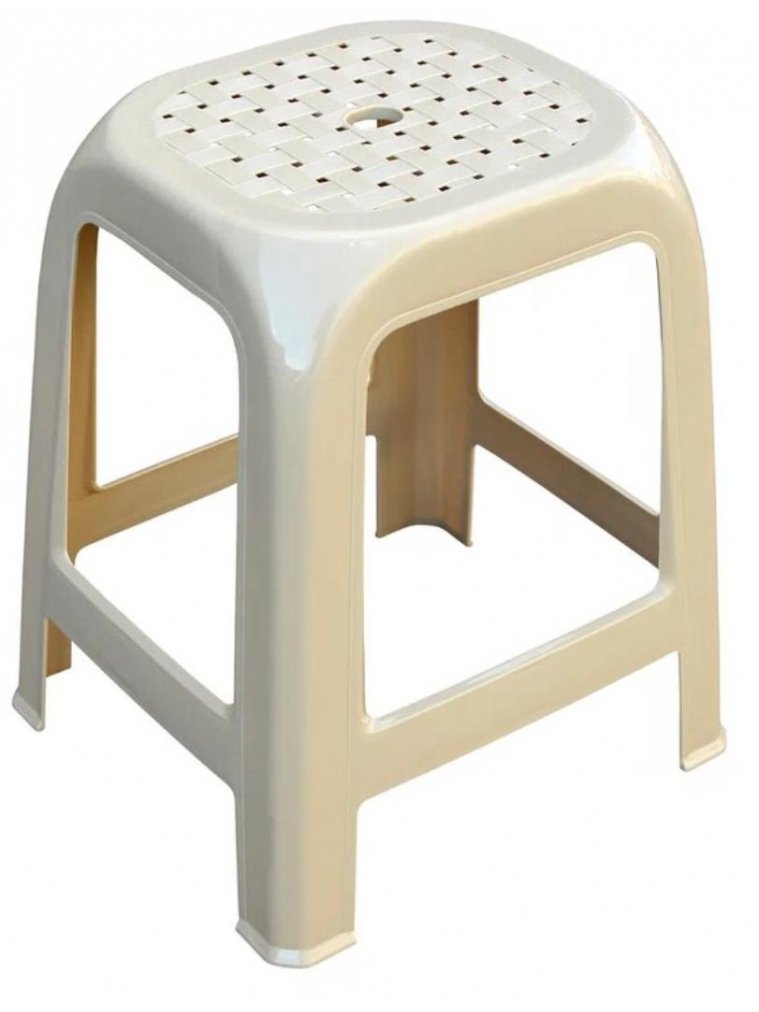 Пластиковый табурет Стиль бежевый