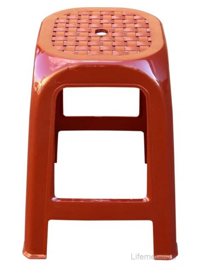 Пластиковый табурет Стиль коричневый