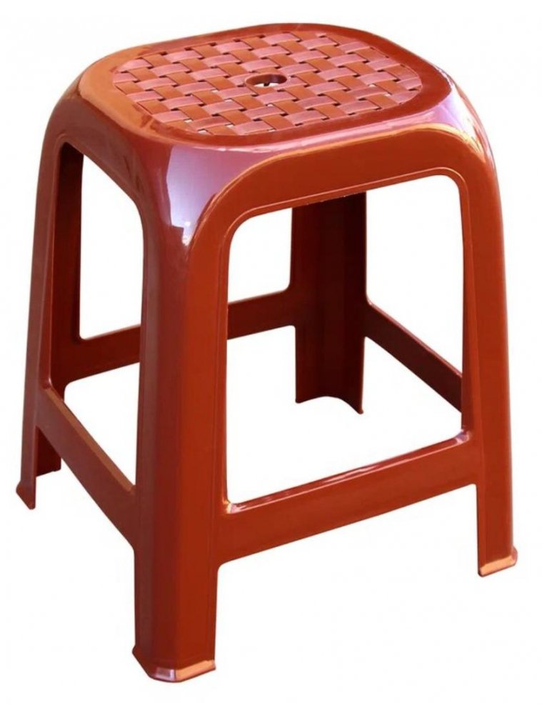 Пластиковый табурет Стиль коричневый