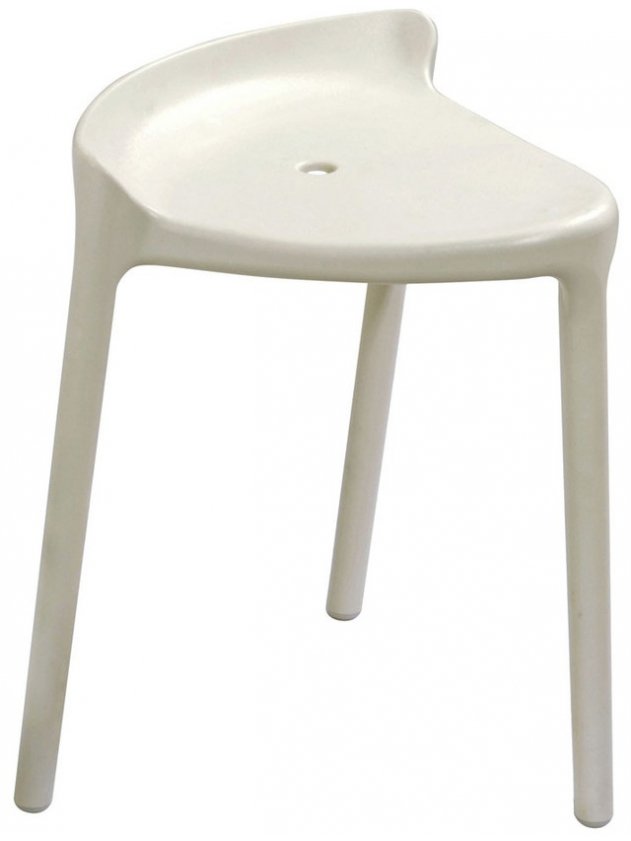 Табурет пластиковый Happy белый