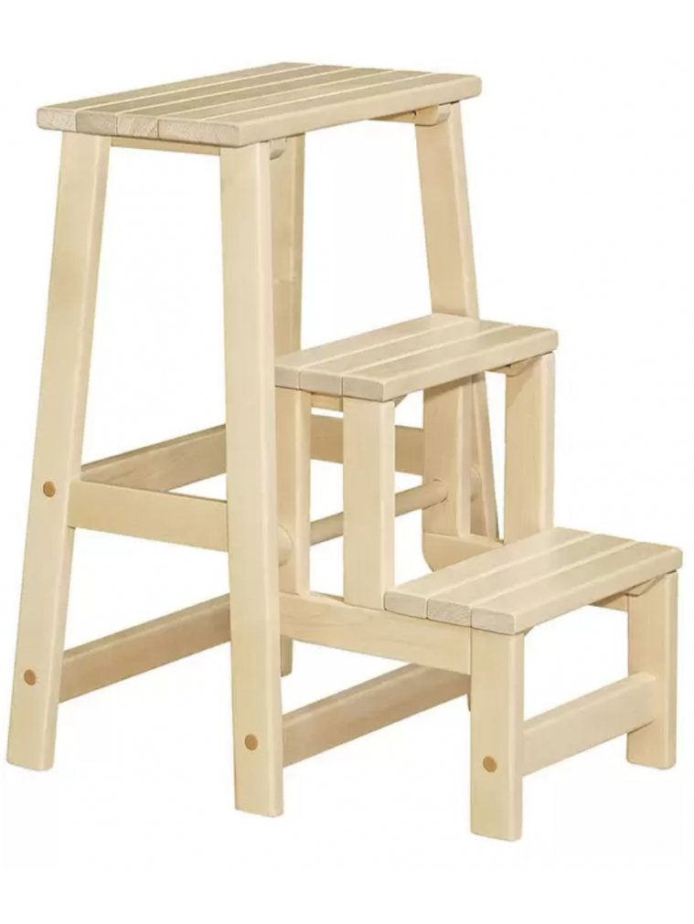 Табурет-стремянка Марк натуральное дерево