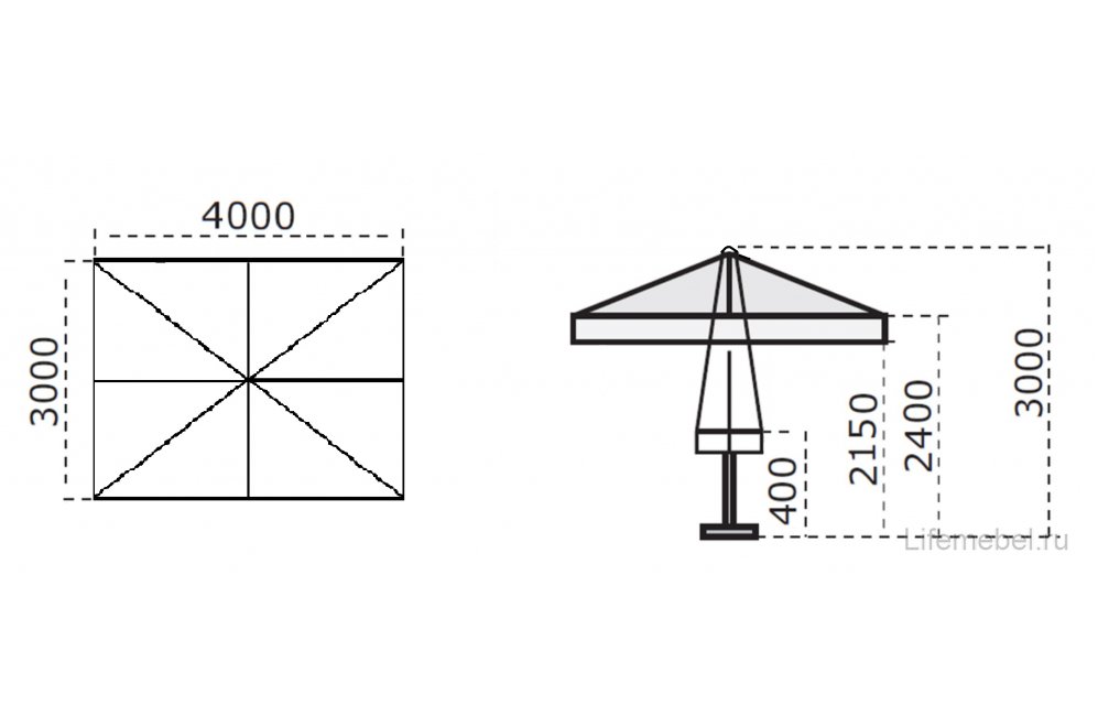 Зонт 091/3040PASA1S слоновая кость / натуральный