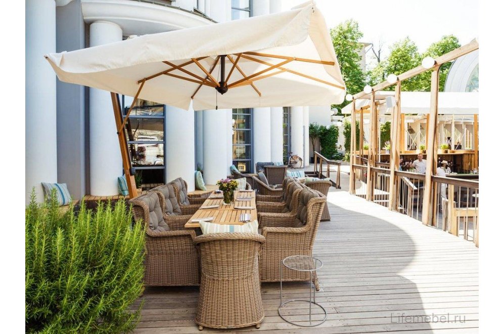 Зонт Palladio Braccio имитация ироко / слоновая кость