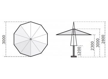 Зонт 091/3000PASA1N