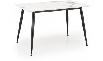 Керамический стол Halmar Emilio 120 белый агломерат