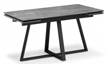 Керамический стол Керамический стол Памелла 140(200)х80 larka grey / черный