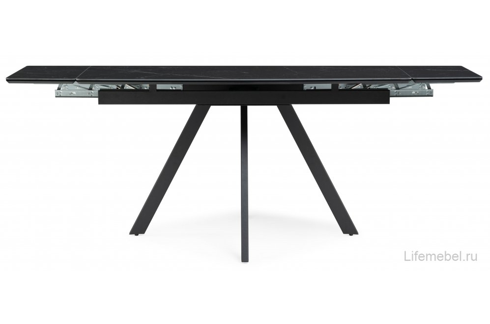 Керамический стол Вилли 140(200)х80х75 черный мрамор shakespeare black / черный