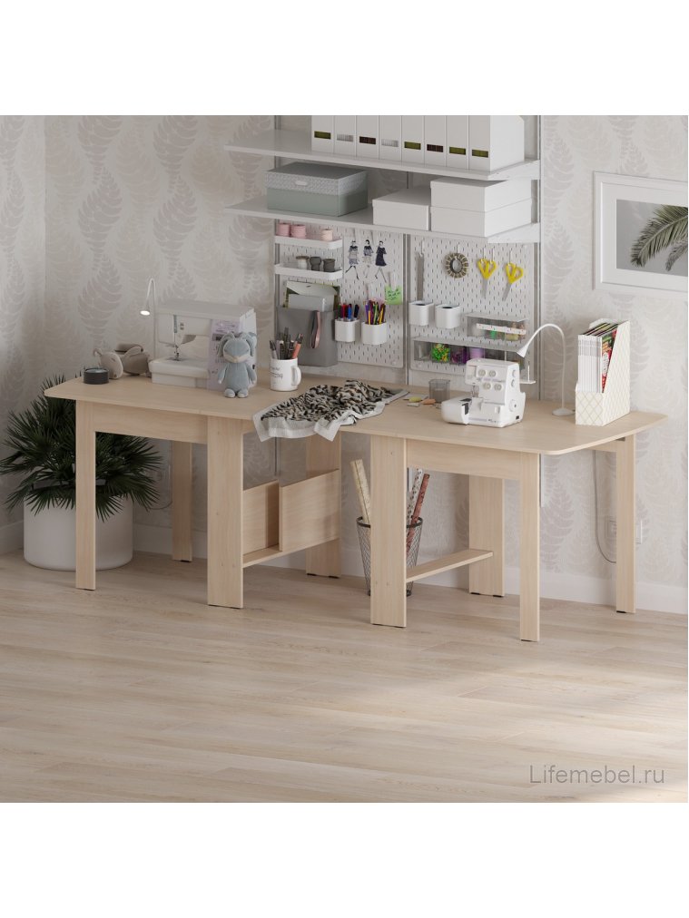 Стол обеденный раздвижной СтК7 дуб молочный