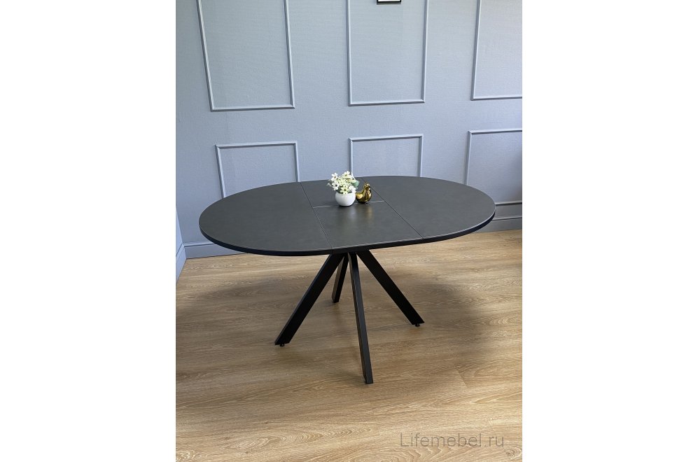 Стол Арчи темно-серый / черный