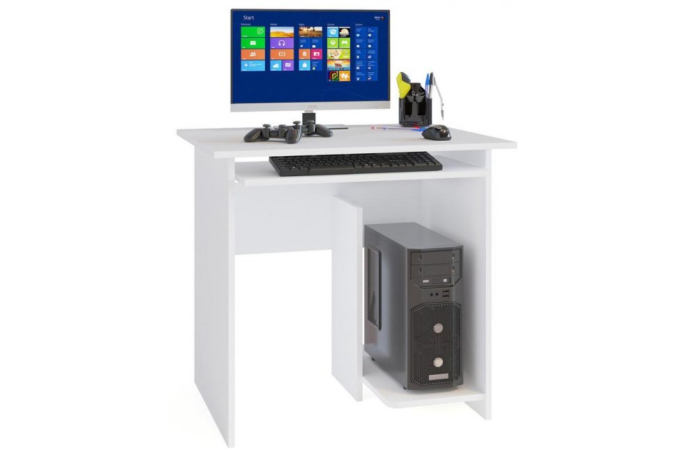 Компьютерный стол КСТ-21.1 белый  - Уцененный экземпляр