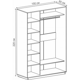Шкаф-купе Леон-2 1500 Лондон